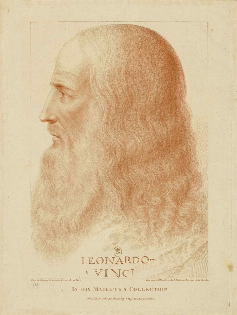 Leonardo da Vinci, 1795. af Francesco Bartolozzi