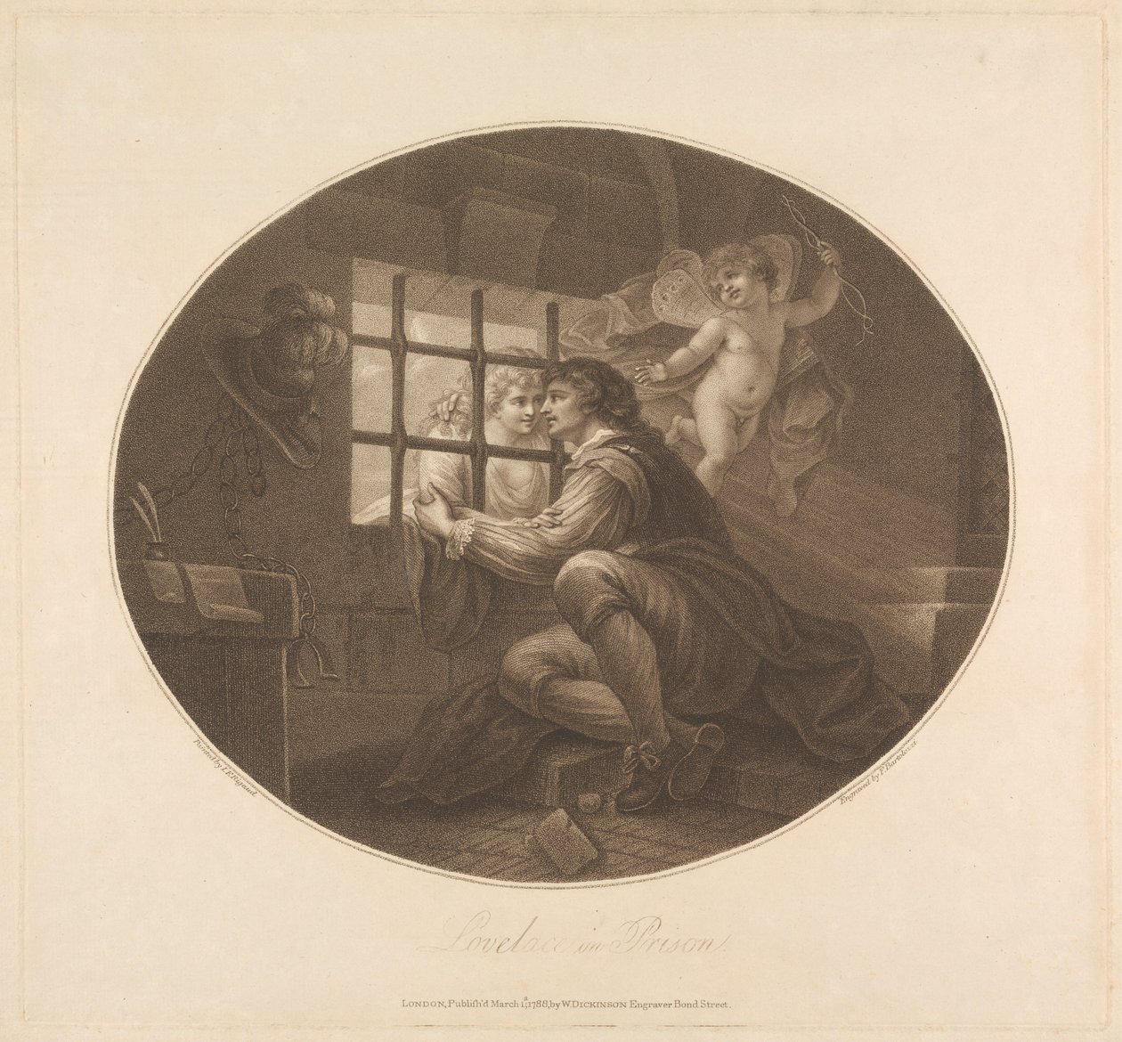Lovelace i fængslet af Francesco Bartolozzi