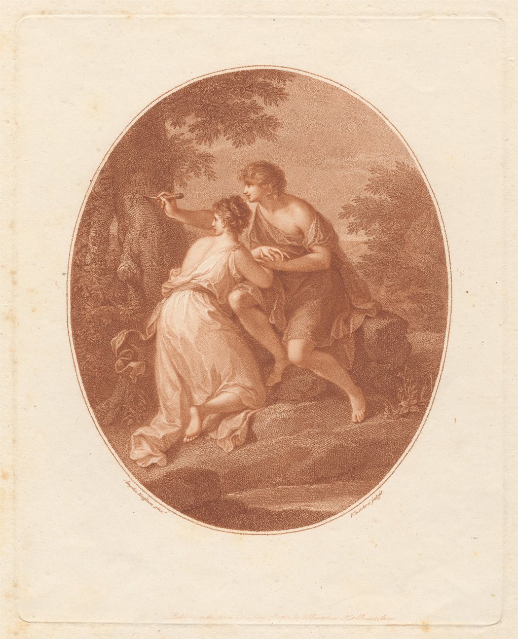 Paris und Oenone af Francesco Bartolozzi