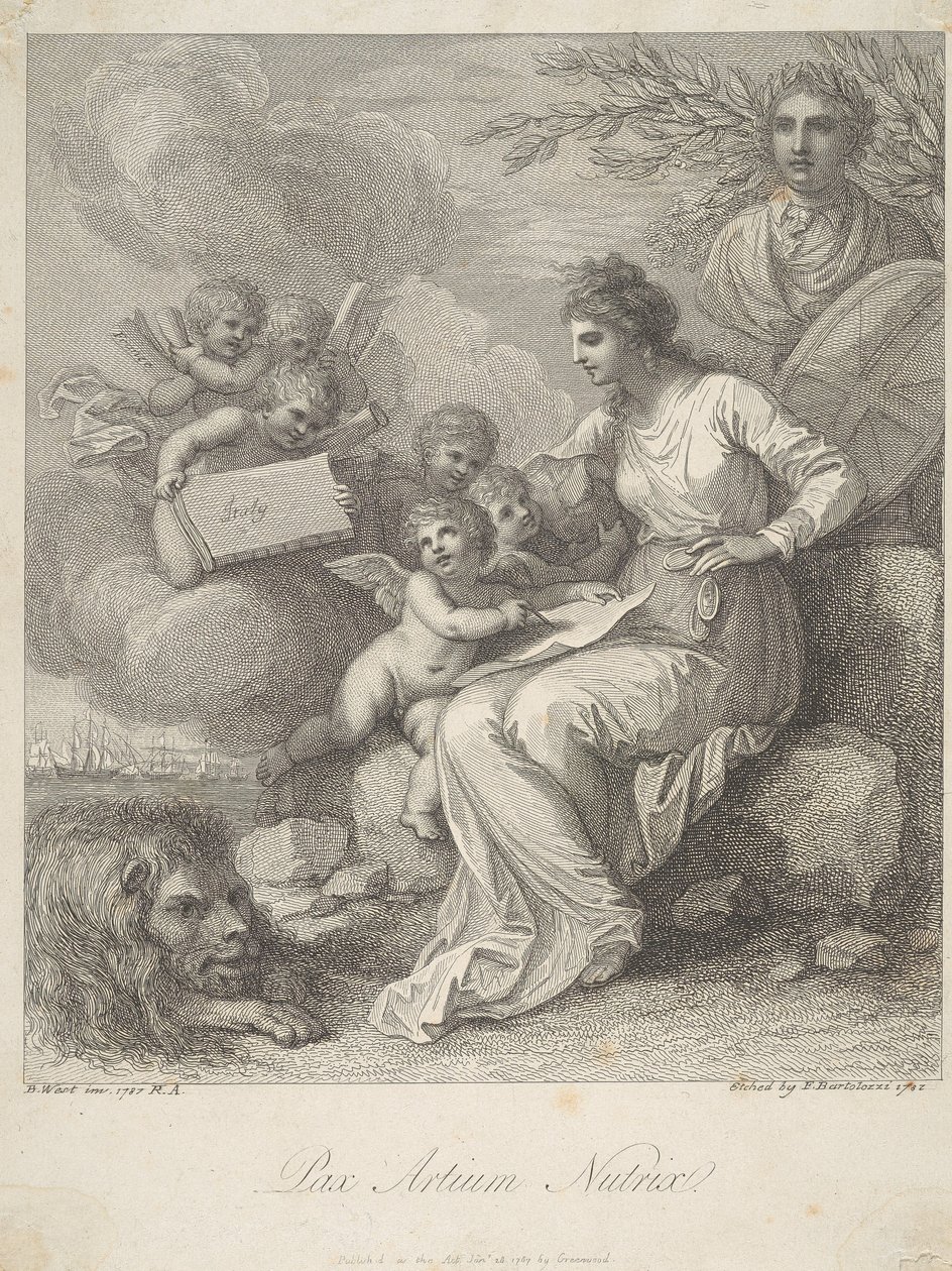 Freden, kunsternes nærer af Francesco Bartolozzi