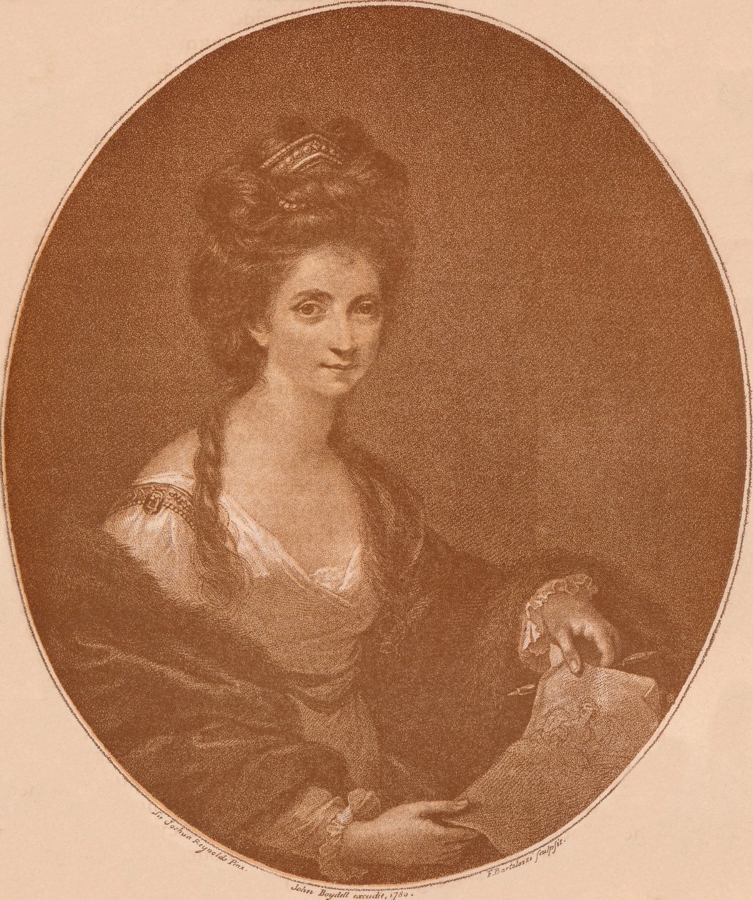 Portræt af Angelica Kauffman, c1777 1904 af Francesco Bartolozzi