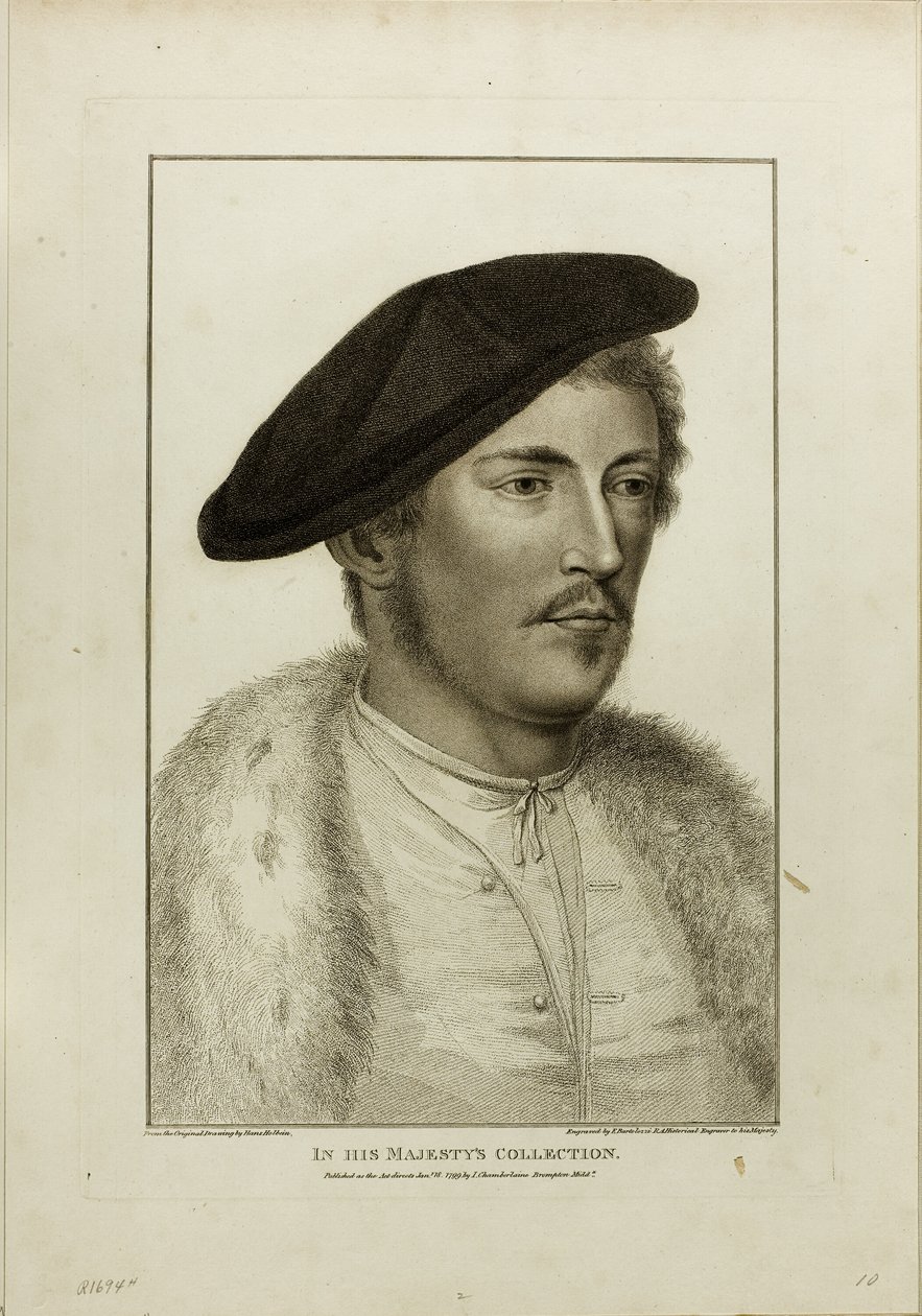 Portræt af en ung mand af Francesco Bartolozzi