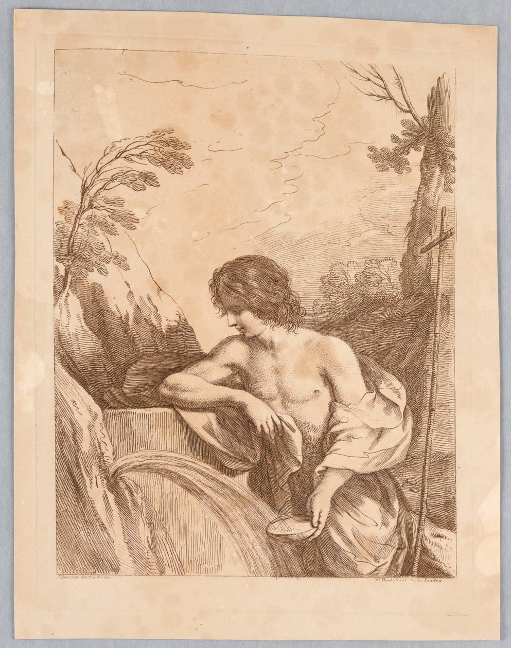 Sankt Johannes i ørkenen af Francesco Bartolozzi