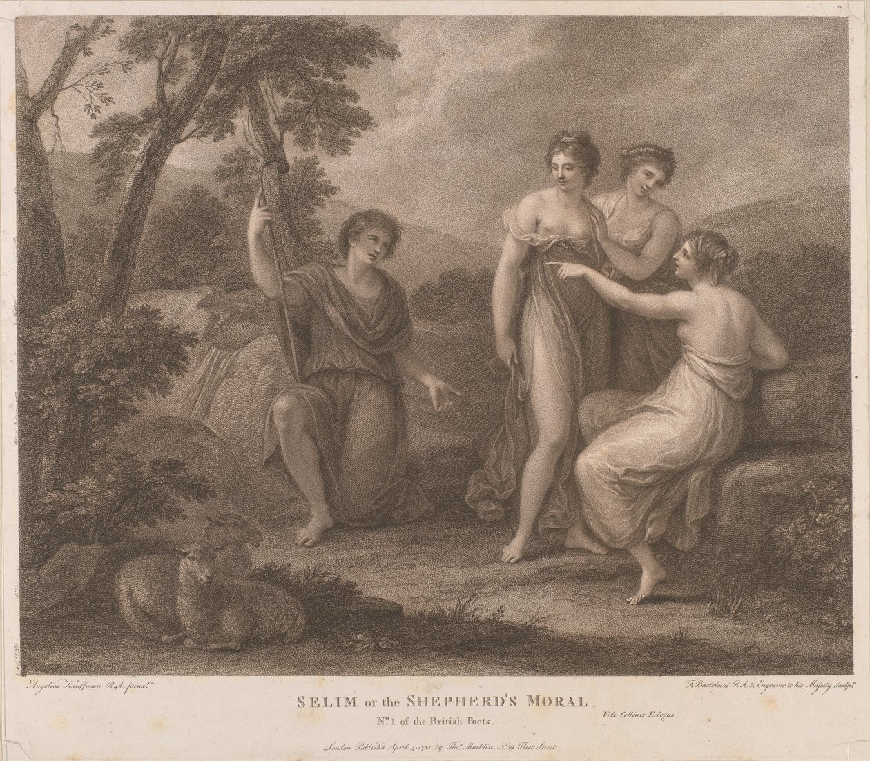 Selim fra »Hyrdens moral« af Francesco Bartolozzi