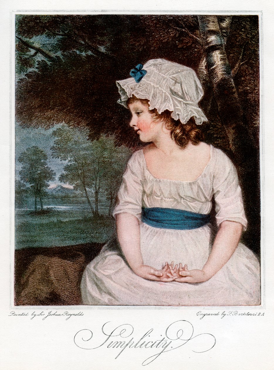 Enkelhed, 1905. af Francesco Bartolozzi