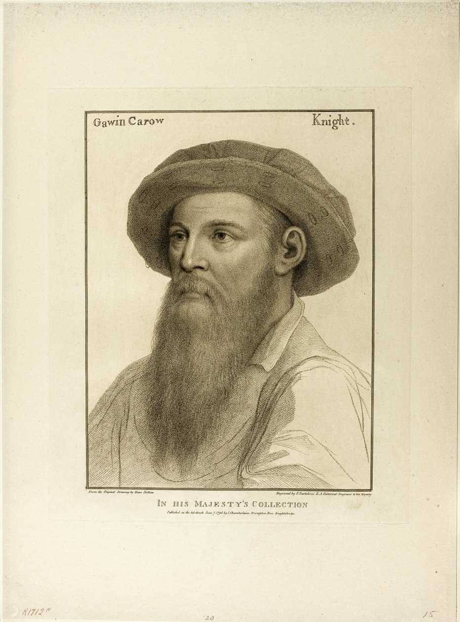 Sir Gawain Carew af Francesco Bartolozzi