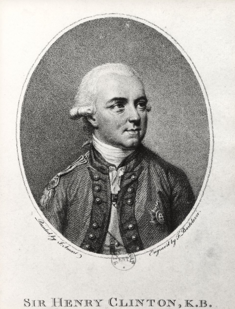 Sir Henry Clinton (1730-95) (gravering) (s/h foto) af Francesco Bartolozzi