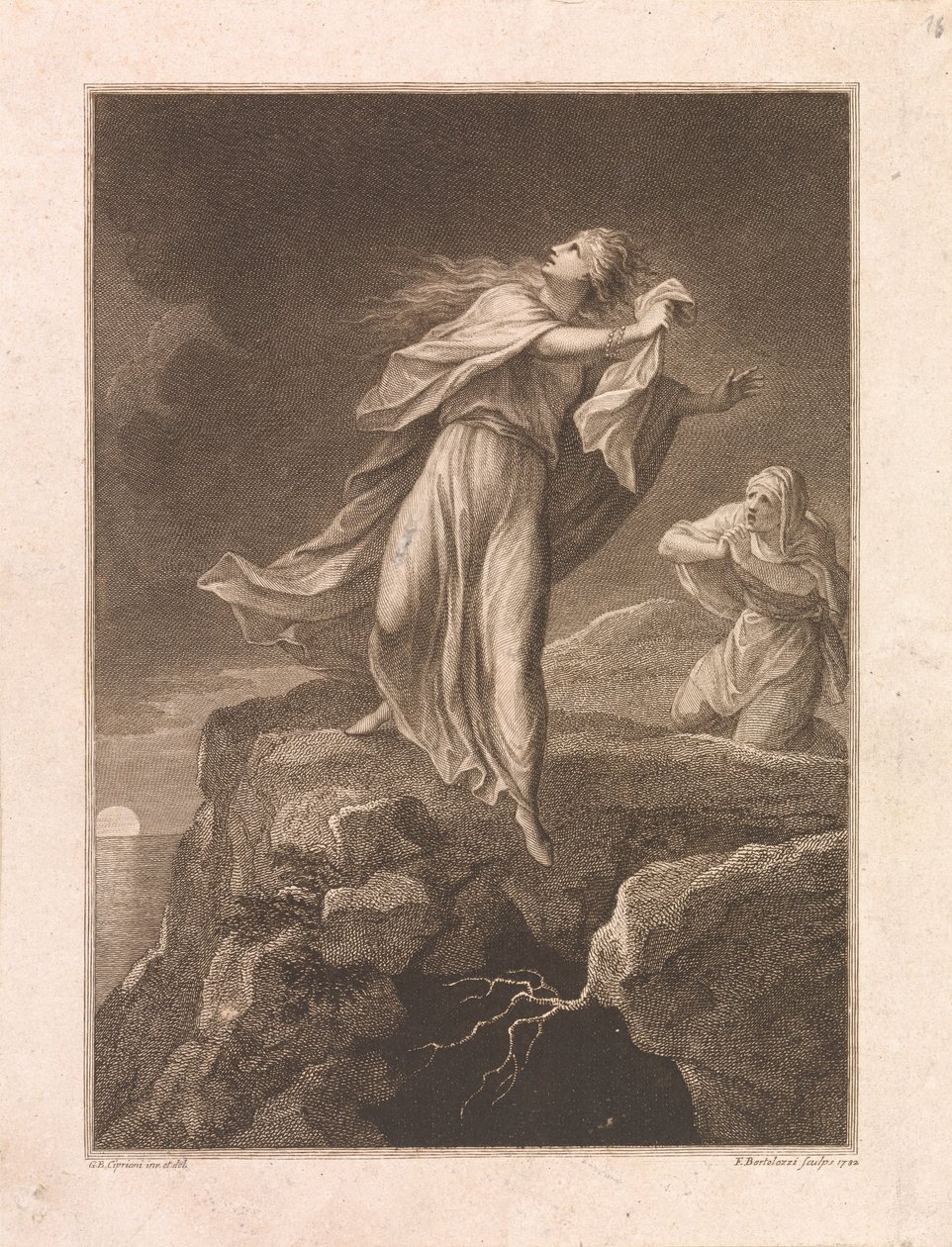 Opstandelsen, Sankt Maria Magdalene og Maria, Jakobs mor af Francesco Bartolozzi