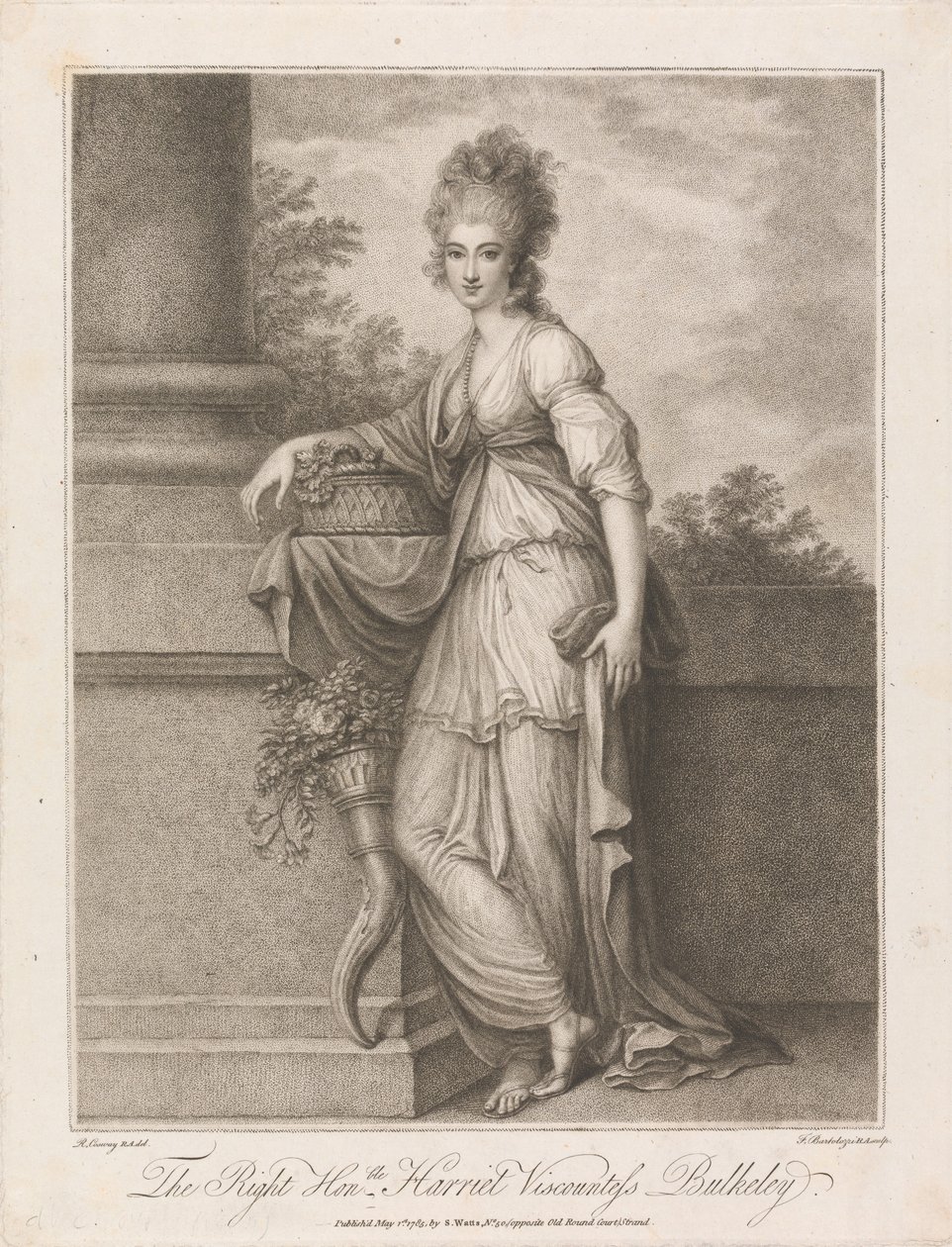 Den højvelbårne Harriet, vicomtesse Bulkeley af Francesco Bartolozzi