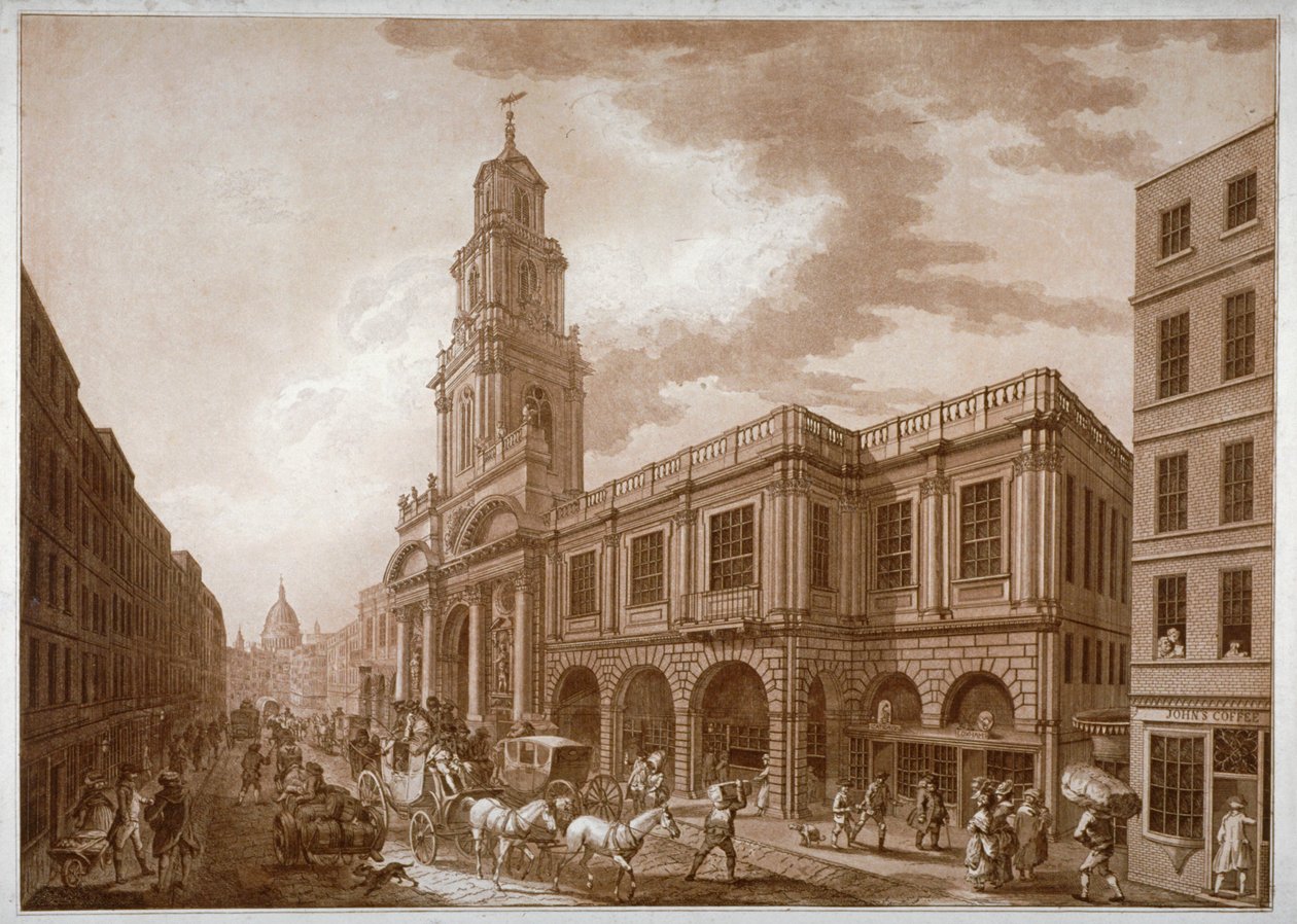The Royal Exchange, City of London, 1788. af Francesco Bartolozzi