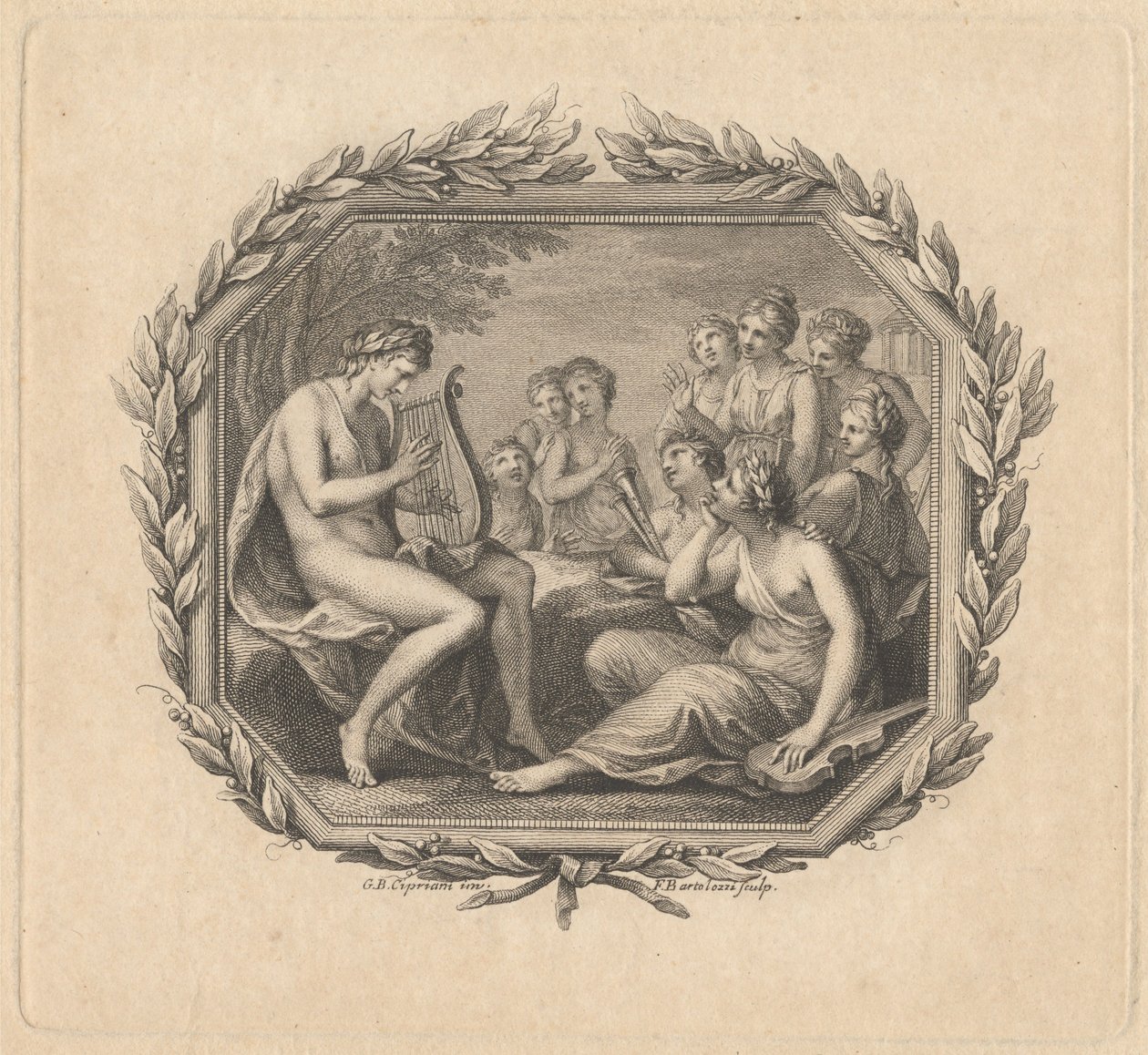 Indgangsbillet til fordel for hr. Giardini af Francesco Bartolozzi