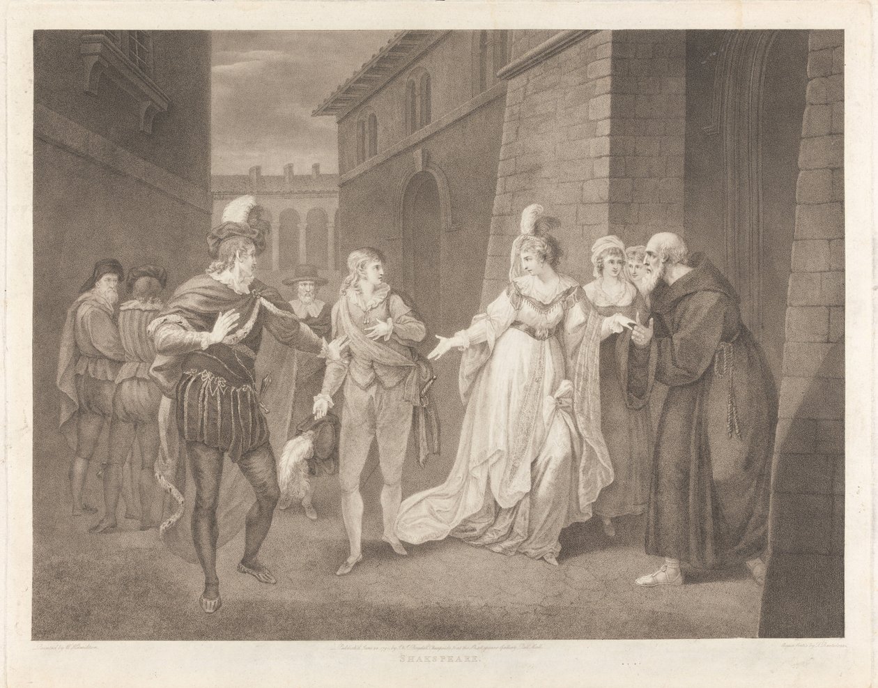 Tolvte nat, 5. akt, 1. scene: Gaden af Francesco Bartolozzi