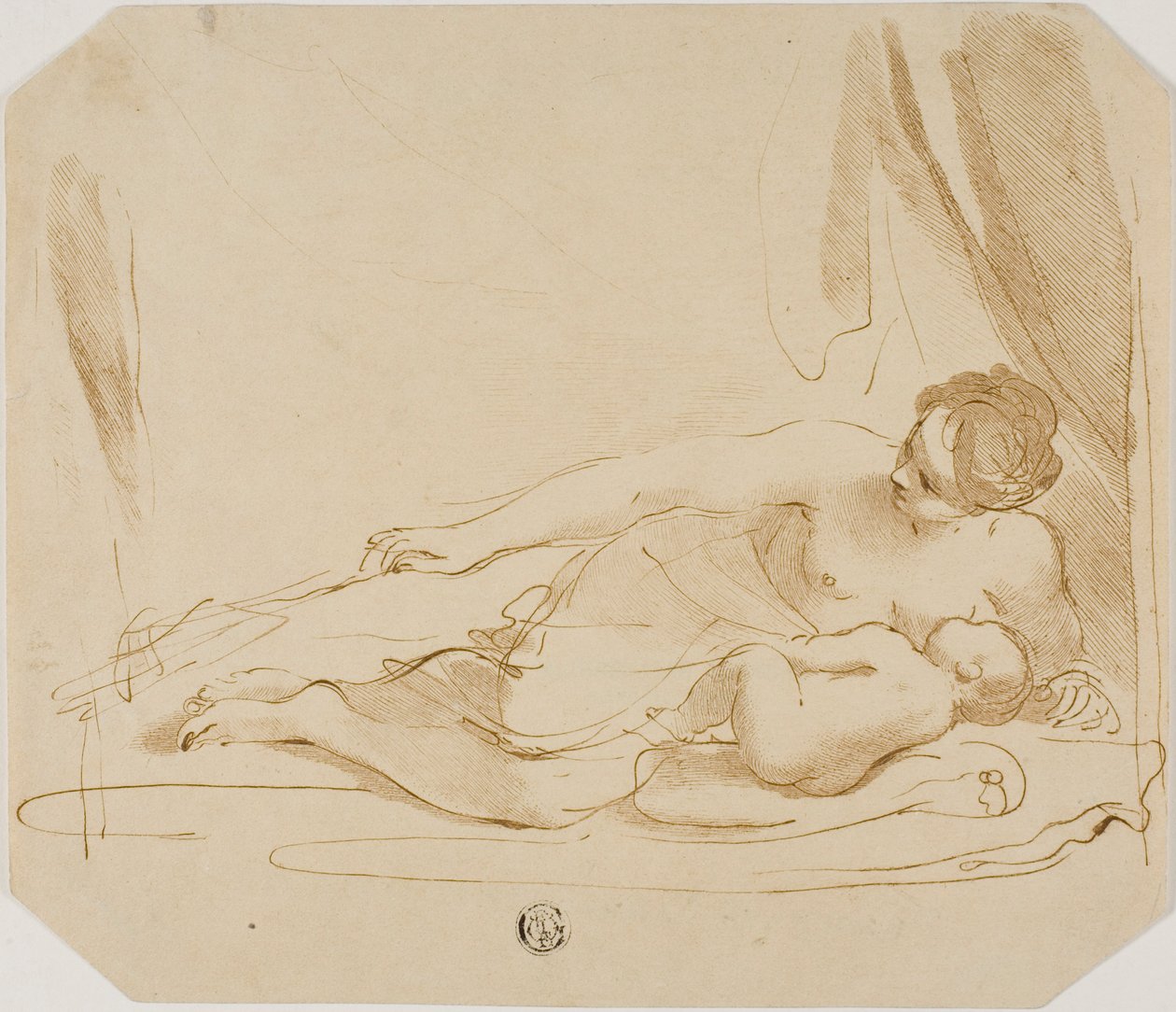 Venus og Amor af Francesco Bartolozzi