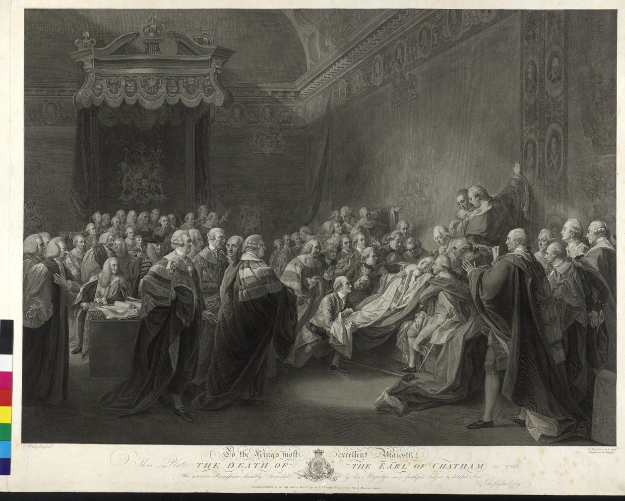 William Pitt Jarl af Chathams død af Francesco Bartolozzi