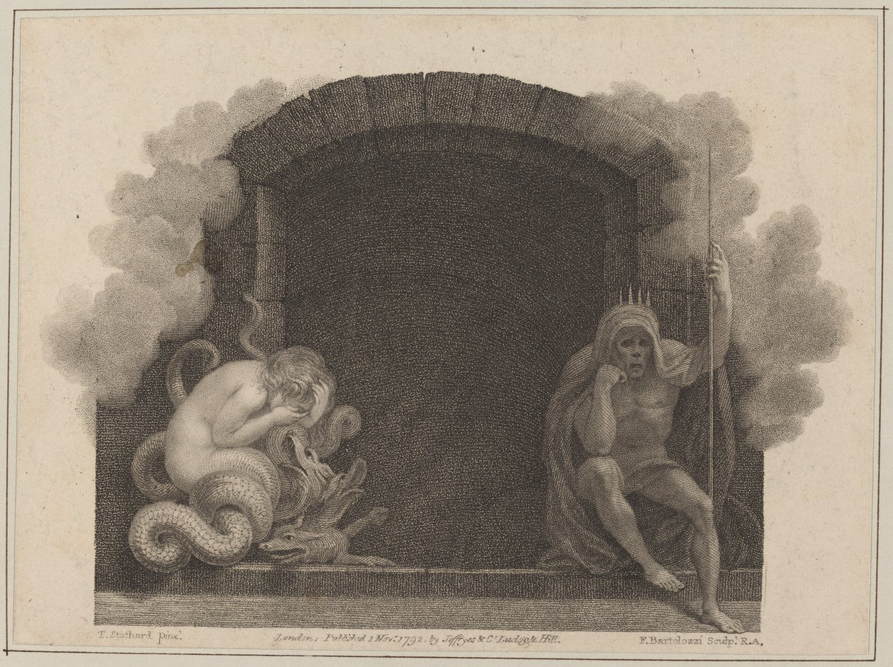Dødens grav af Francesco Bartolozzi after Thomas Stothard