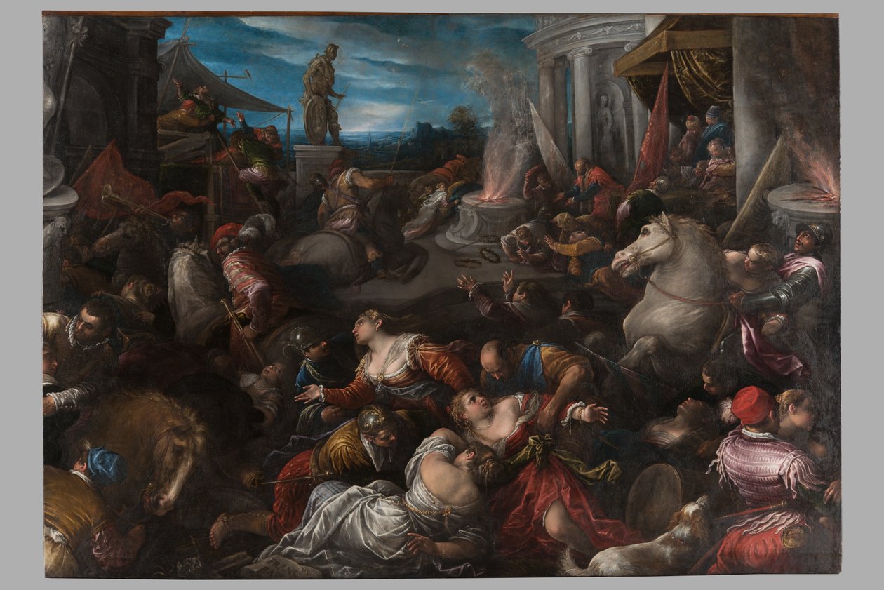 Sabinernes voldtægt, ca. 1580-82 af Francesco Bassano