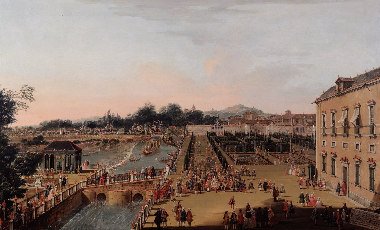 Ferdinand VI og Barbara af Braganza i Aranjuez haver, 1756 af Francesco Battaglioli