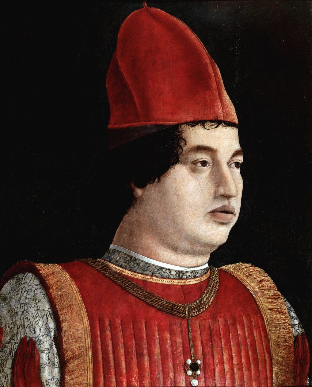Portræt af Gianfrancesco Gonzaga II (1400-tallet) (Jean Francois Gonzague) Marquis of Mantua Maleri af Francesco Bonsignori (1455-1519) omkring 1490 Bergamo. Carrara Academy Gallery af Francesco Bonsignori