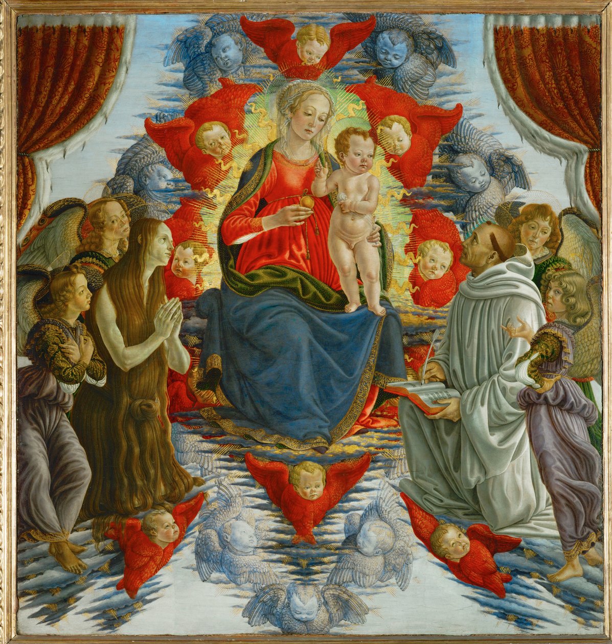 Madonna og barnet blandt engle - La Vierge et l