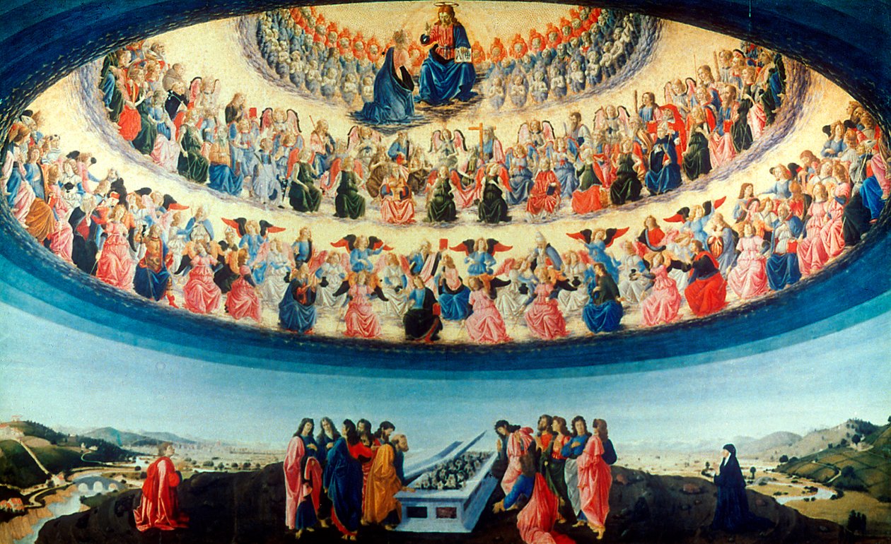 Jomfruens antagelse, c1475-1476 af Francesco Botticini