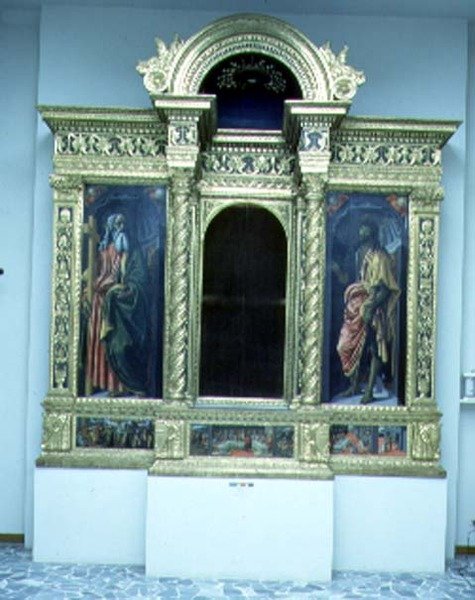 Sakramenternes Tabernakel, ca. 1484-6 (tempera på panel) (se også 94758-9) af Francesco Botticini