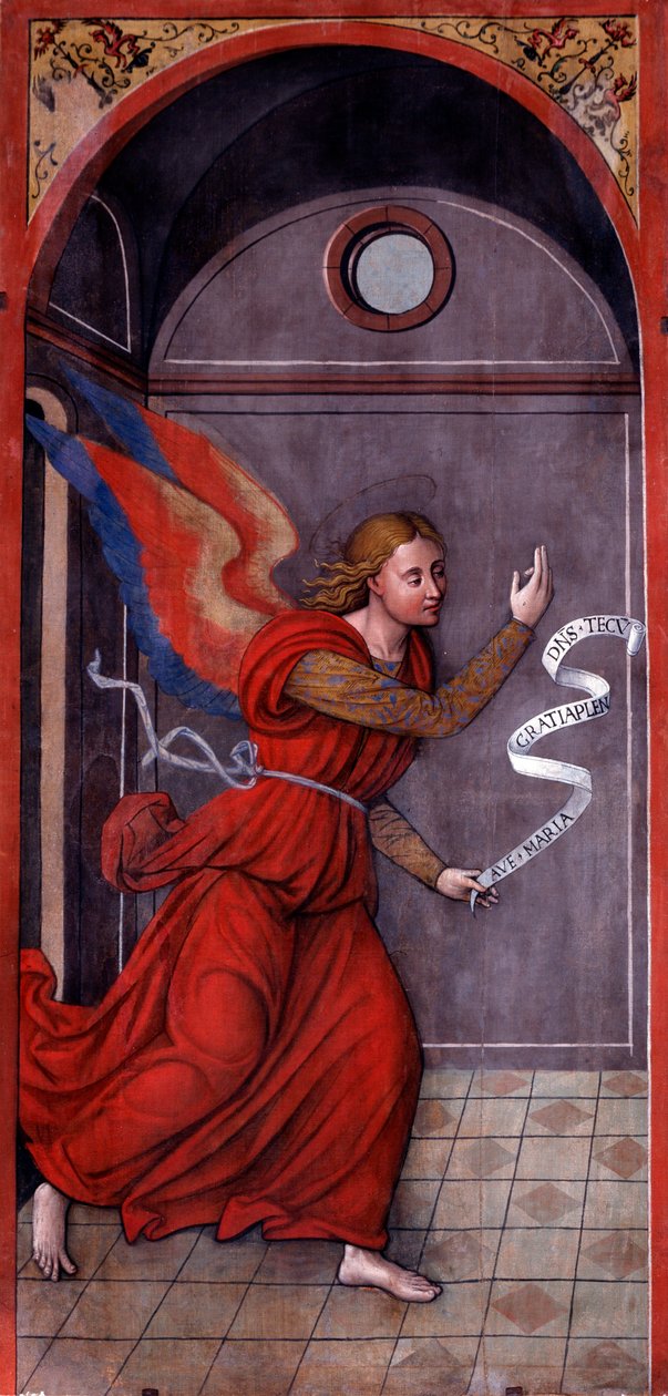 Bebudelse: Ærkeenglen Gabriel (maleri, omkring 1549) af Francesco Brea