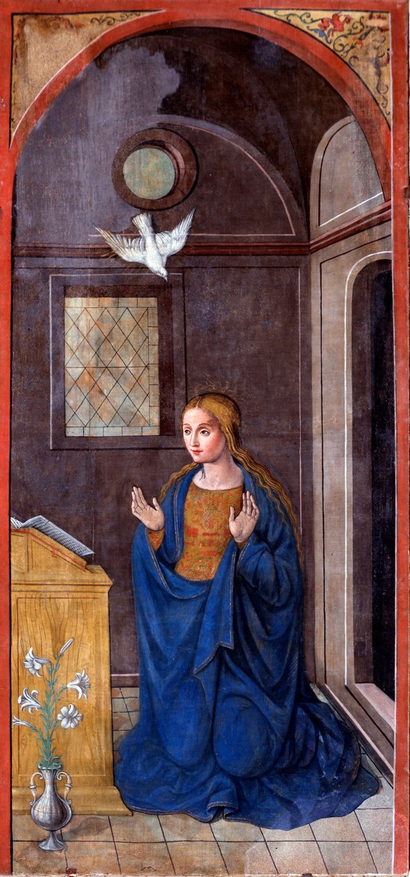 Bebudelse: Mary (maleri, omkring 1549) af Francesco Brea