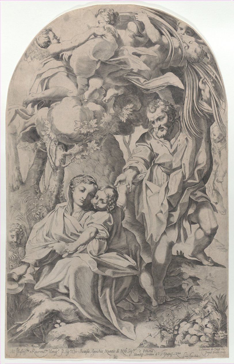 Resten på flugten til Egypten, 1600-23. af Francesco Brizio
