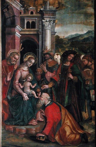 Tilbedelse af Magi, 1517 (se 211851) af Francesco Casella