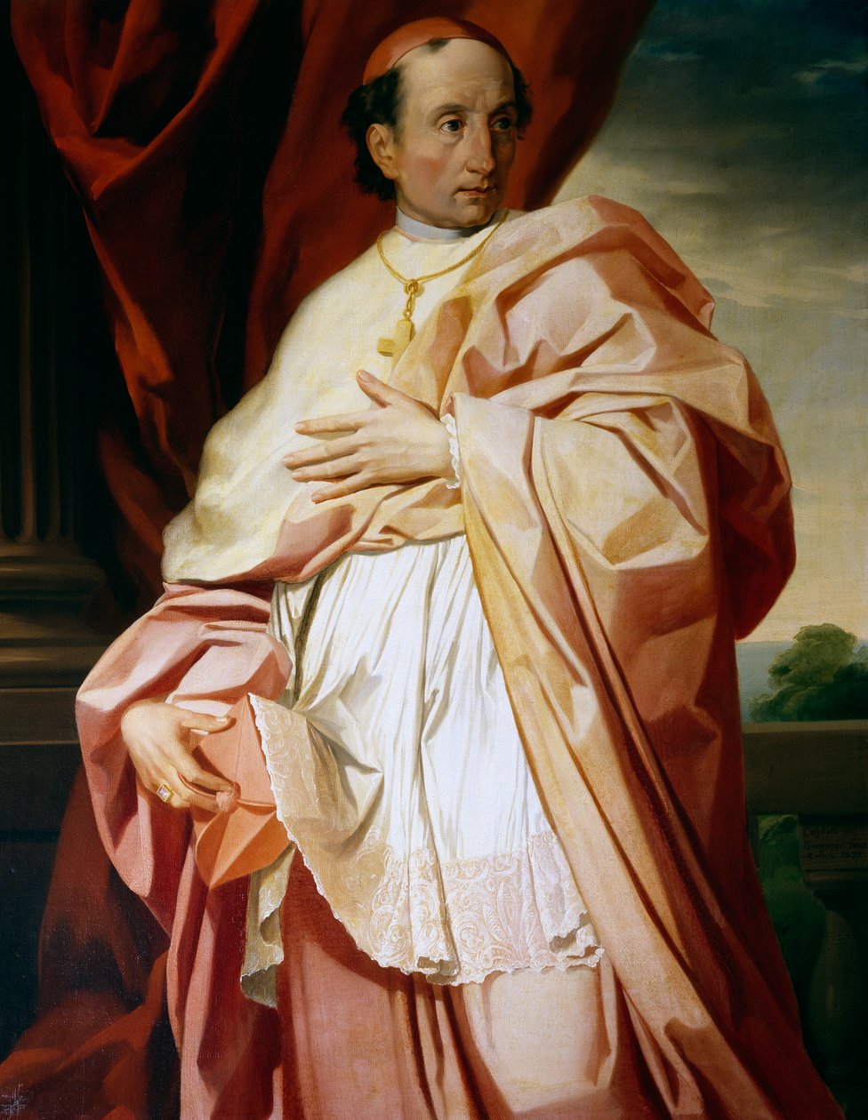 Portræt af Cesare Nembrini Pironi Gonzaga (Ancona af Francesco Coghetti