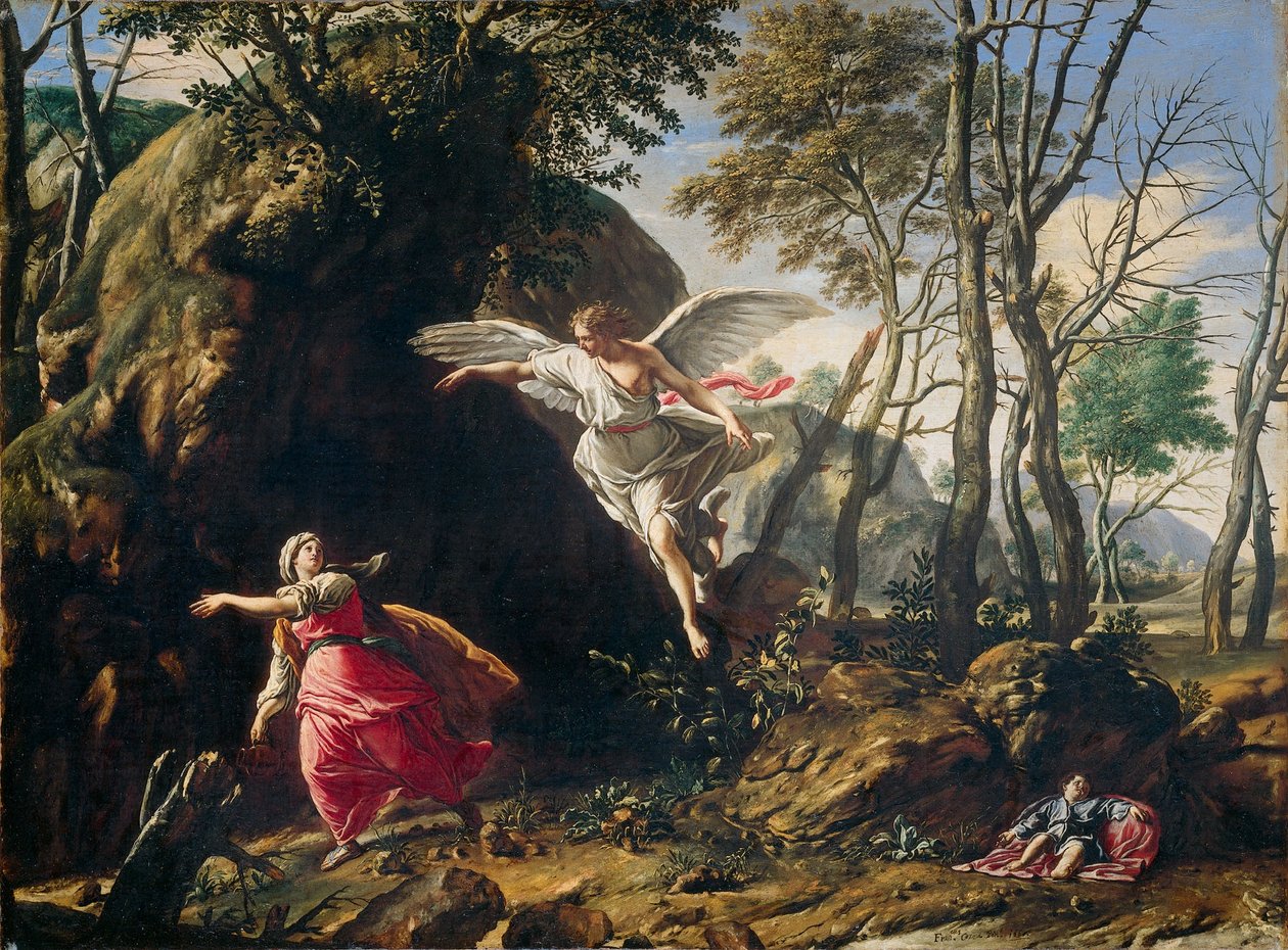 Hollandsk: Hagar og Ismael i ørkenen Hagar og Ismael i ørkenen af Francesco Cozza