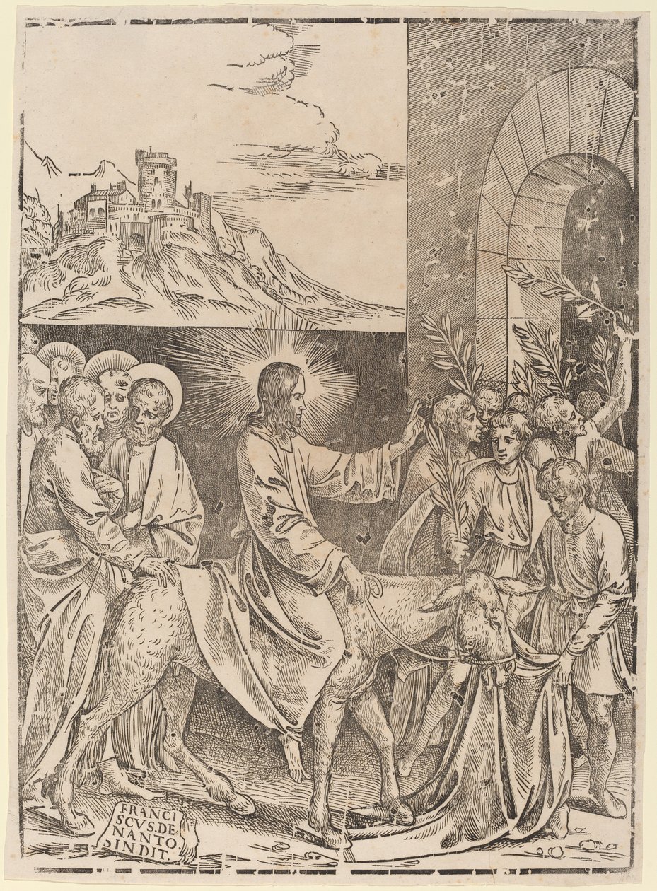 Kristi indtog i Jerusalem af Francesco Denanto