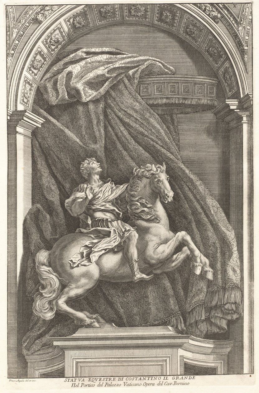 Statue af Konstantin af Francesco Faraone Aquila after Gian Lorenzo Bernini