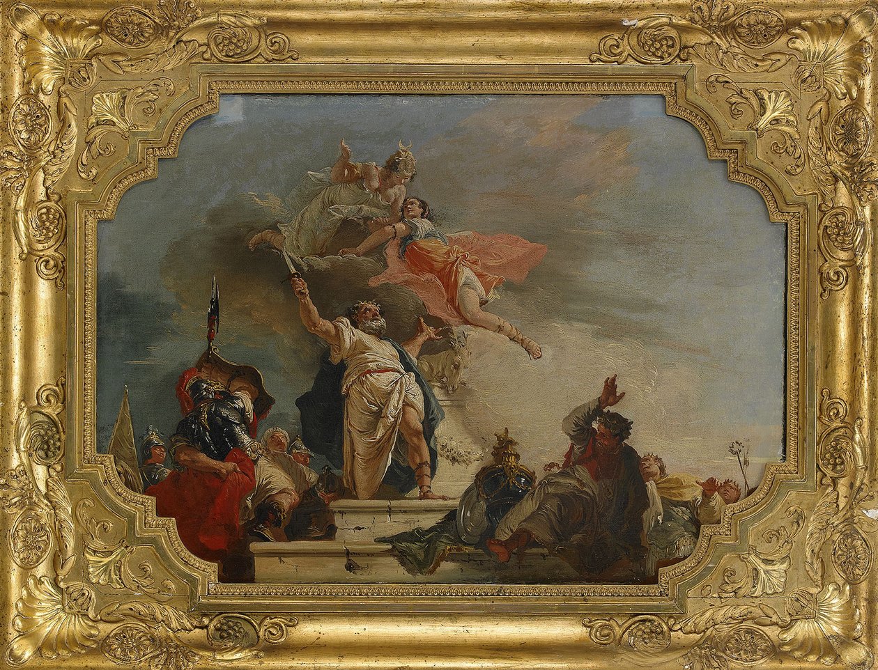 The Sacrifice of Iphigenia, 1700-tallet af Francesco Fontebasso