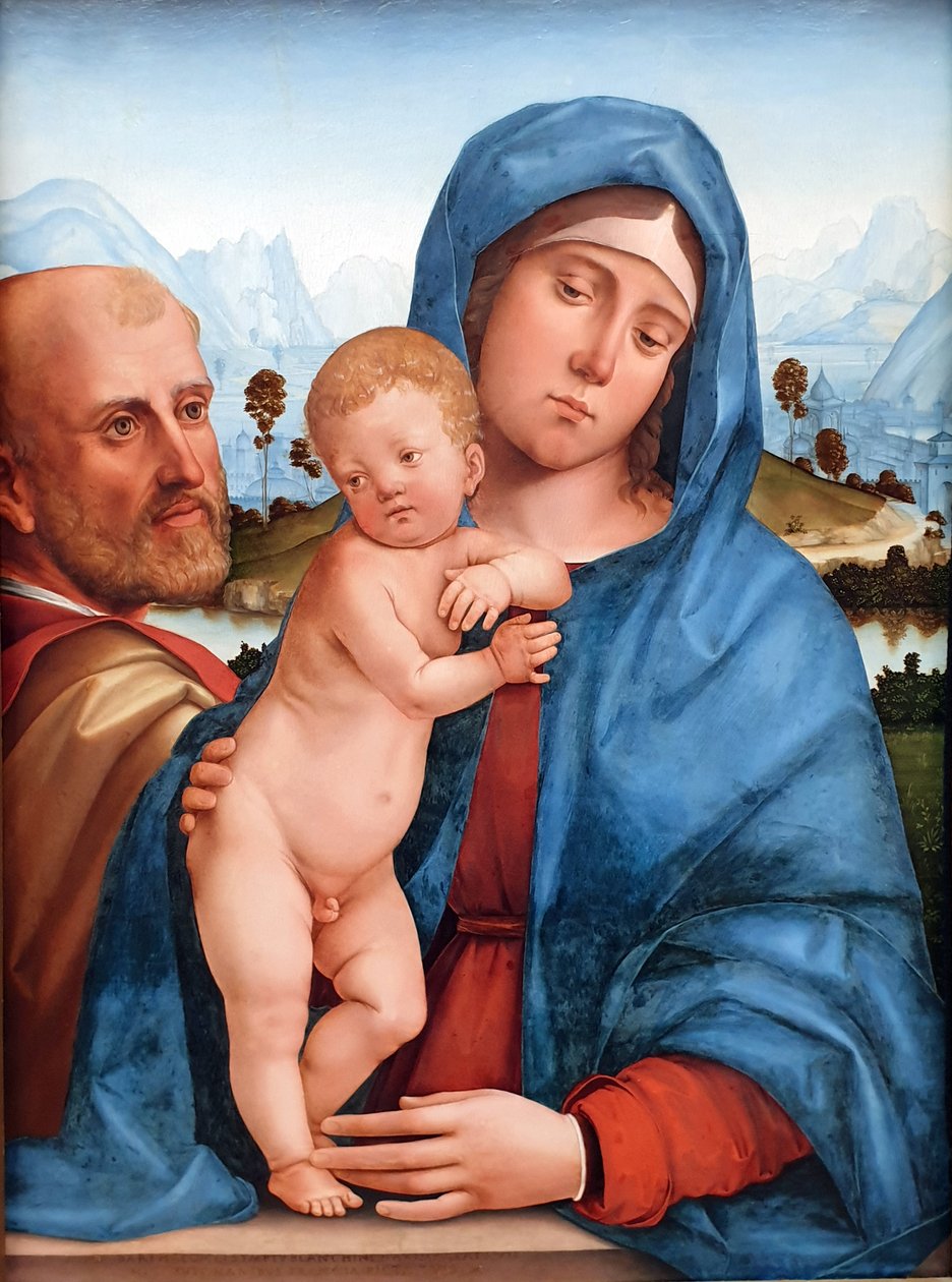 Tysk: Die heilige Familie Den hellige familie af Francesco Francia