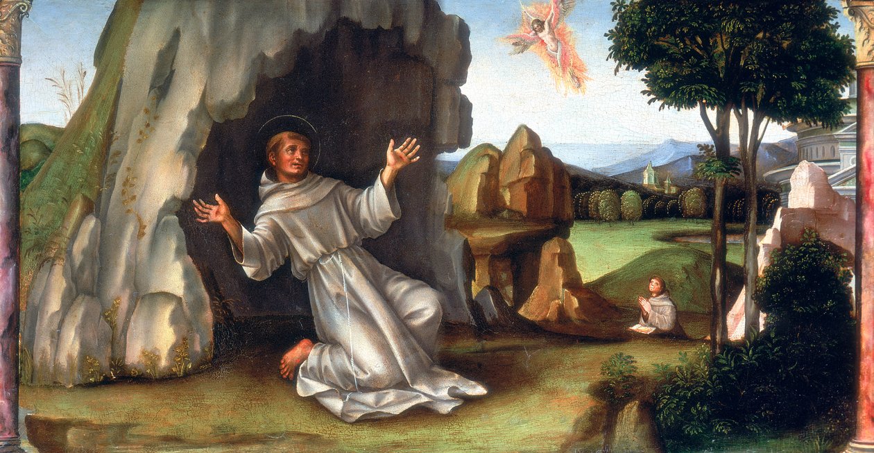 St. Francis modtager Stigmata, slutningen af det 15.-begyndelsen af det 16. århundrede af Francesco Francia