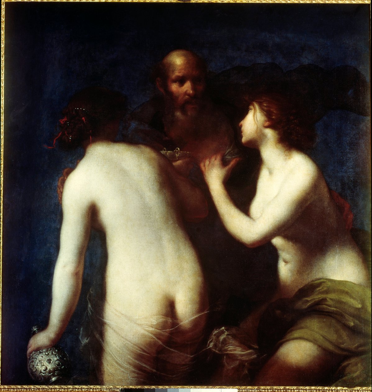 Loth og hans døtre Maleri af Francesco Furini (1604-1646) 1600-tallets Madrid, Prado-museet. af Francesco Furini