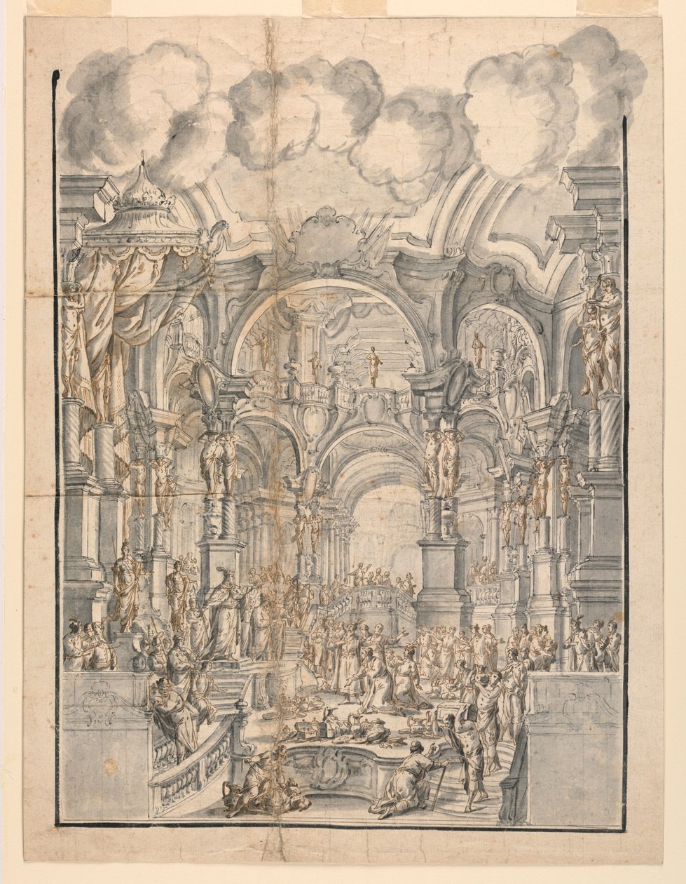 En retsscene af Francesco Galli Bibiena