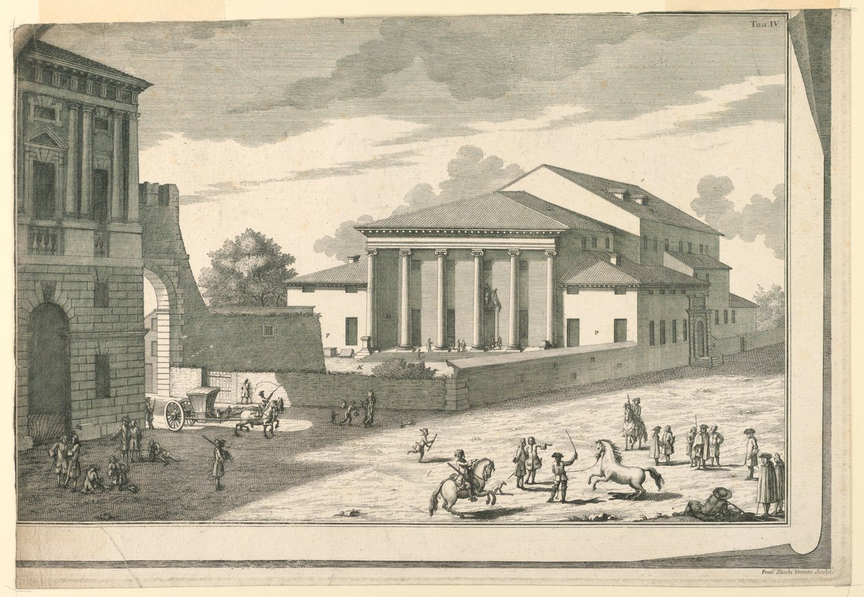 Eksteriør, Teatro Filarmonico, Verona af Francesco Galli Bibiena