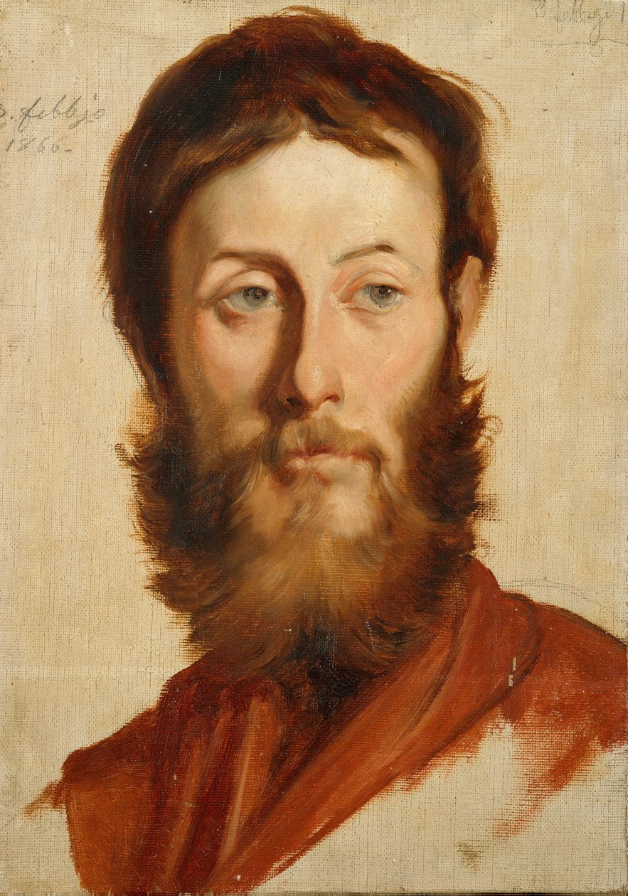 Portræt af maleren Ernesto Rayper (1840-1873) Maleri af Francesco Gandolfi (1824-1873) 1866 Søn 40x28 cm Genes Nervi, Gallery of Modern Art, inv. 0654 af Francesco Gandolfi