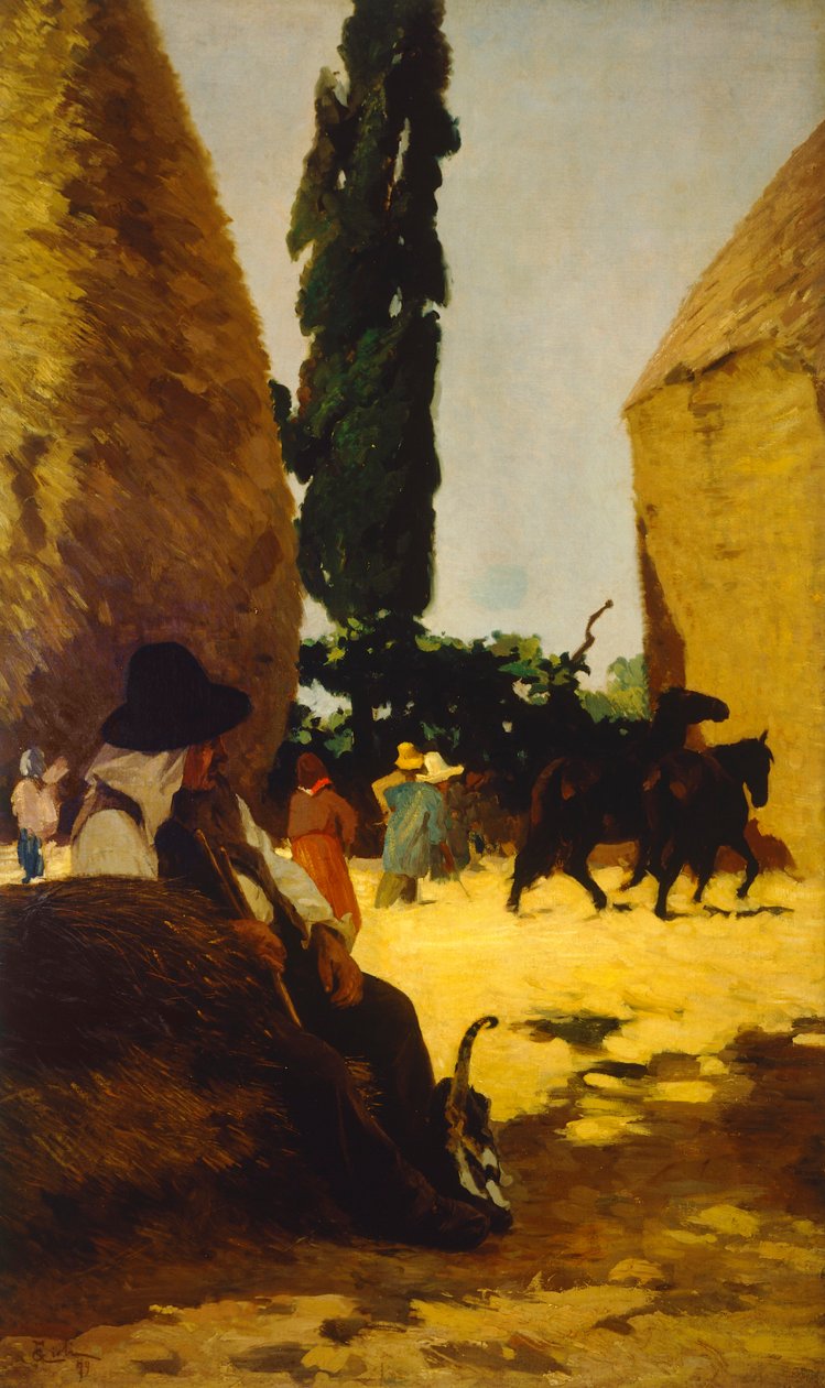 Bista, bedstefar af Francesco Gioli (1846-1922), olie på lærred af Francesco Gioli