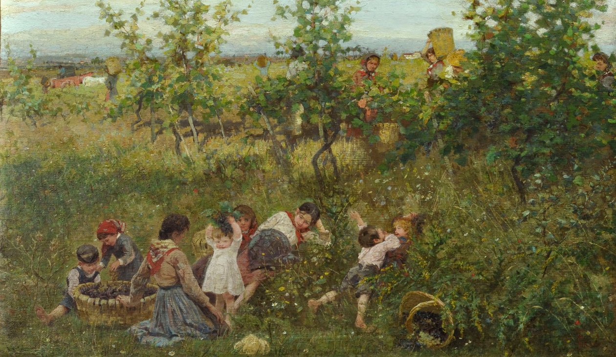 Druehøsten (olie på lærred) af Francesco Gioli