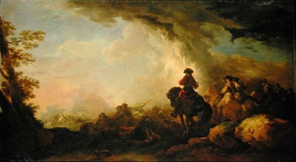 Battle (olie på lærred) af Francesco Giuseppe Casanova