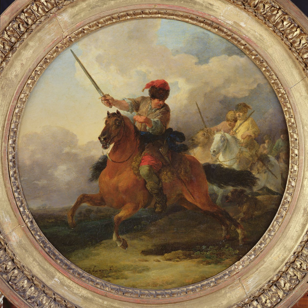 Bulgarsk rytter (olie på kobber) af Francesco Giuseppe Casanova