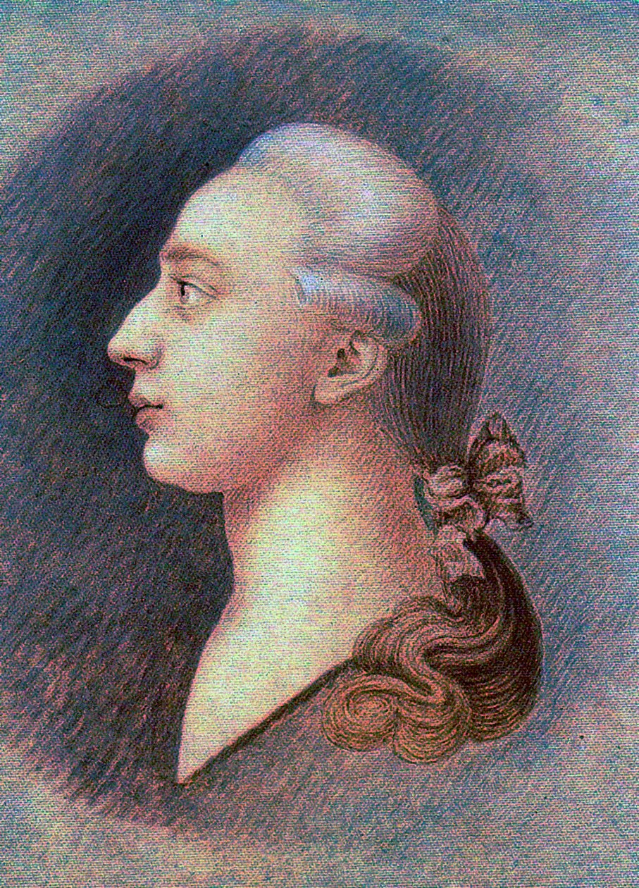 Portræt af Giacomo Casanova (1725-1798) - af Francesco Giuseppe Casanova (1727-1802), ca. 1750 - Sanguine, sort og hvid kridt på papir - Statens historiske museum, Moskva af Francesco Giuseppe Casanova