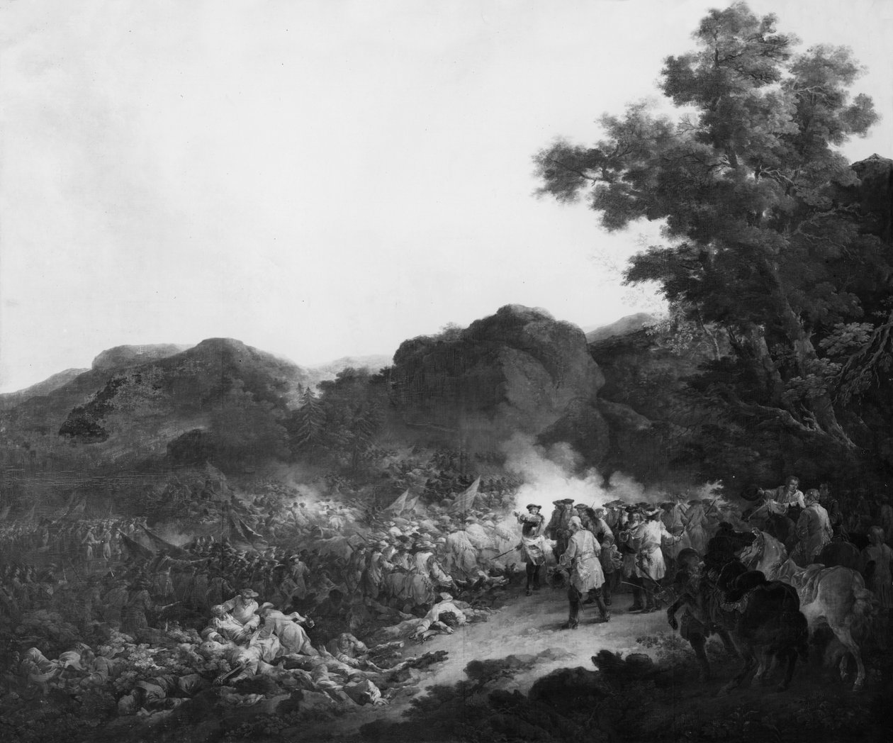 Slaget ved Lens, mod den spanske hær, 20. august 1648 af Francesco Giuseppe Casanova