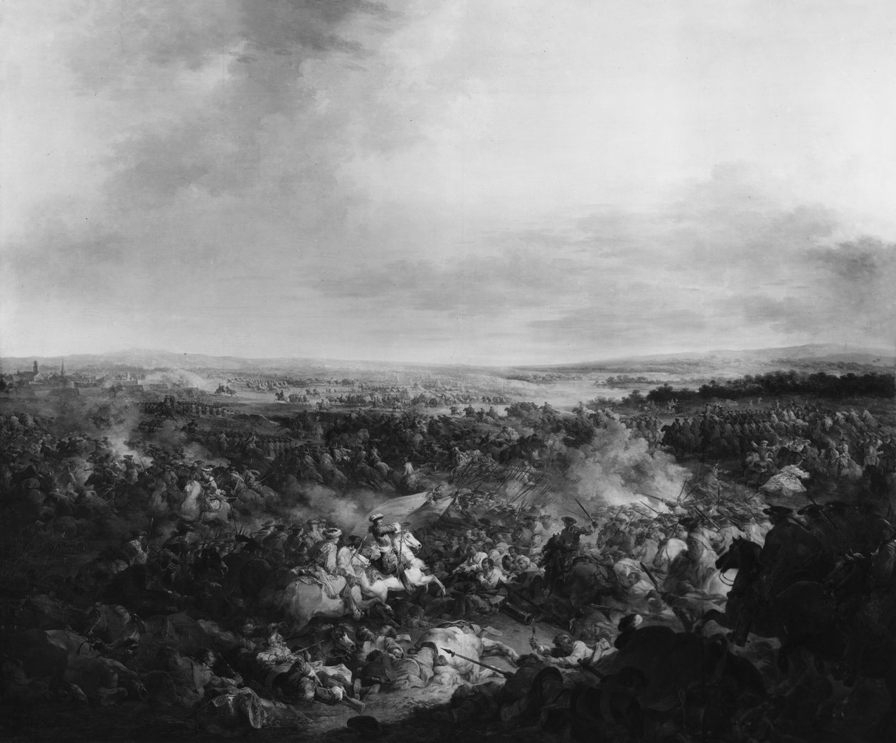 Den første dag i slaget ved Fribourg, 3. august 1644 af Francesco Giuseppe Casanova
