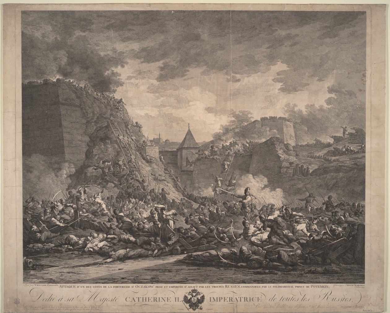 Belejringen af fæstningen Ochakov i december 1788, 1792 af Francesco Giuseppe Casanova