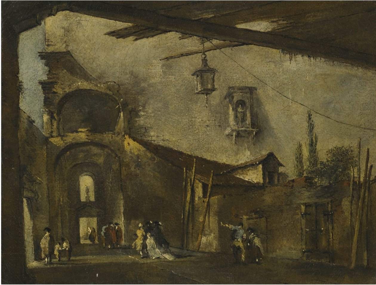 En gade i Venedig af Francesco Guardi