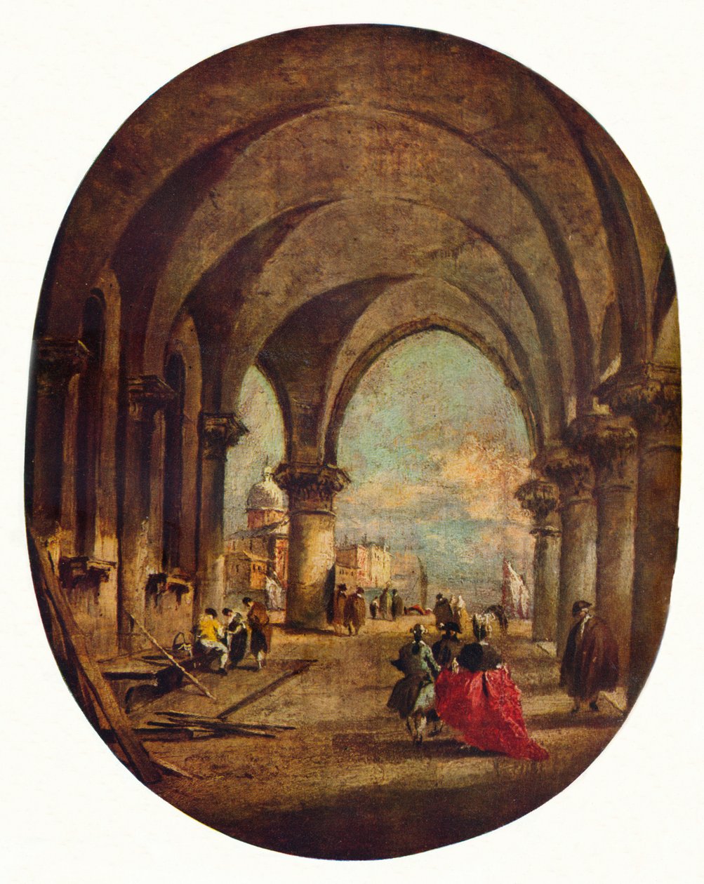 Capriccio med Arcade of the Doges Palace og San Giorgio Maggiore, slutningen af 1780